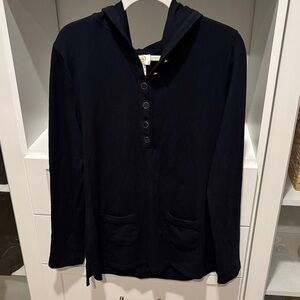 Talbots Navy Blue Hooded Tunic